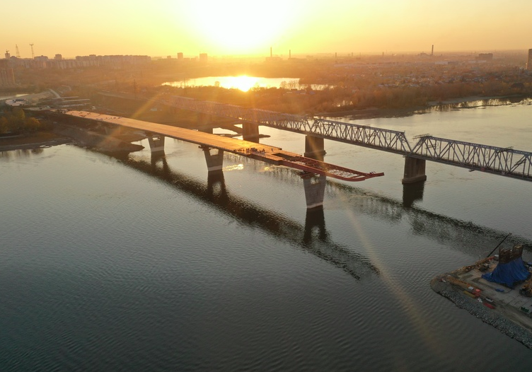 Фото Группа «ВИС» показала фото четвёртого моста через Обь в Новосибирске с высоты 2